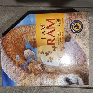 I AM RAM - HEAD-SHAPED JIGSAW PUZZLE (Poster Size!) By  Madd Capp